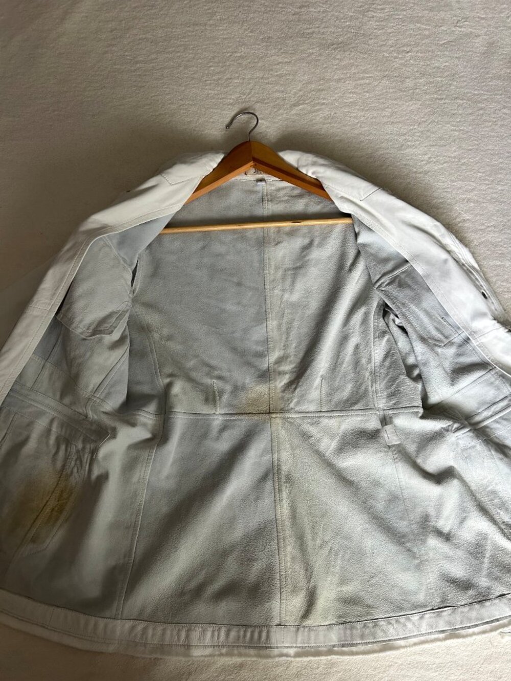 Jakett New York 100% Genuine Meryl White Leather Jacket (Size Small) - Picture 9 of 9